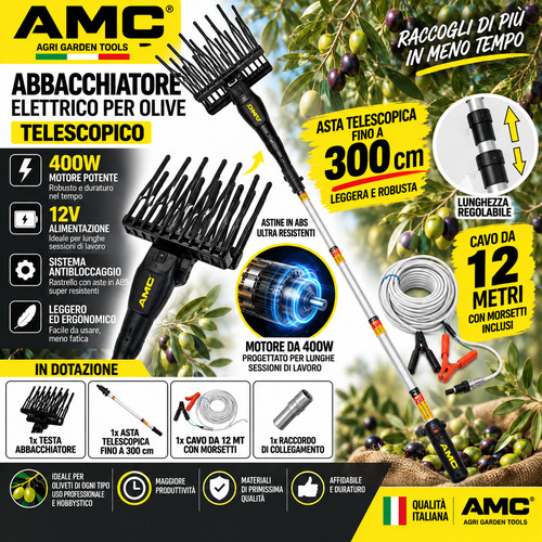 Abbacchiatore olive amc 12v - olive,