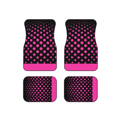 Tappetini auto rosa pois - tappetini,