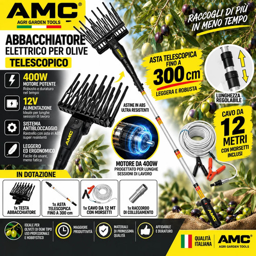 Abbacchiatore olive amc 12v - amc,